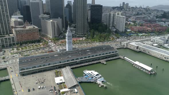 Aerial view of Port Of San Francisco Ferry Building