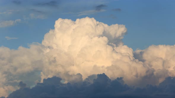 Orange clouds in the evening