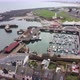 Dron View of Small Port on the North Sea with the Endless Sea in the Background - VideoHive Item for Sale