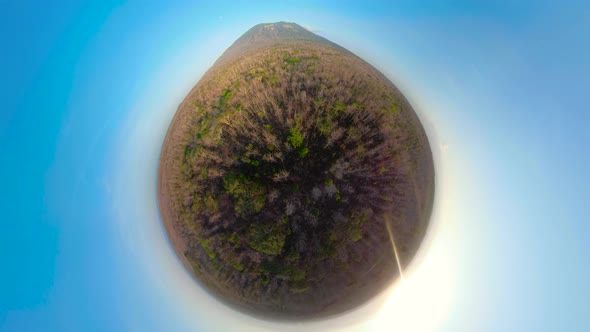 Tropical Landscape with Mountain Indonesia