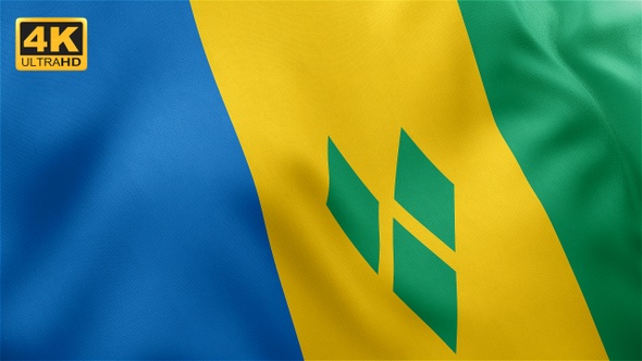 Saint Vincent and the Grenadines Flag - 4K