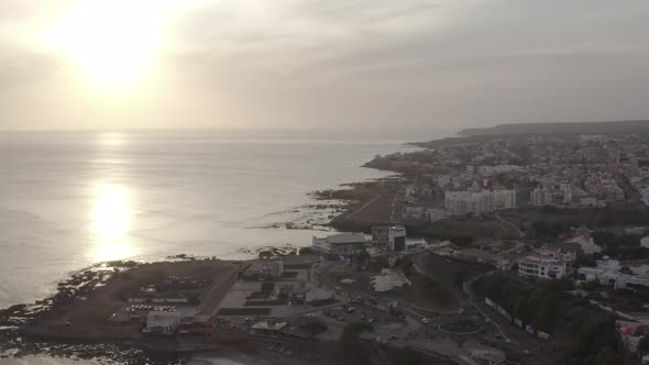 Ungraded Aerial view of Praia city in Santiago - Capital of Cape Verde Islands - Cabo Verde