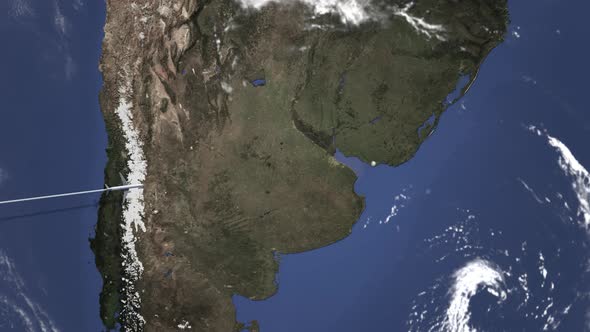 Commercial Airplane Flying To Montevideo Uruguay alt