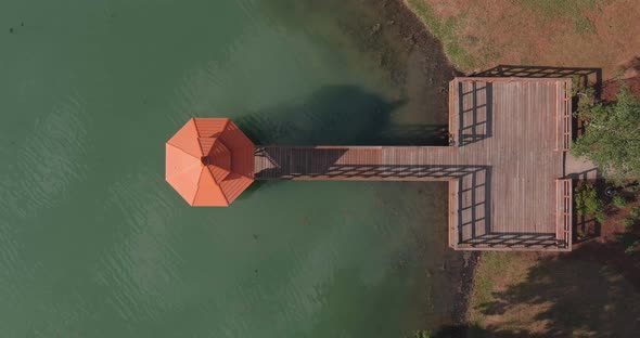 Birds eye view of canopy in Lake water