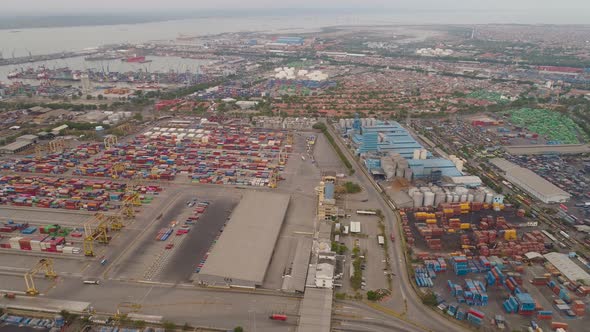 Cargo and Passenger Seaport in Surabaya Java Indonesia