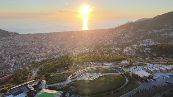 Alanya, Turkey - a Resort Town on the Seashore. Aerial View