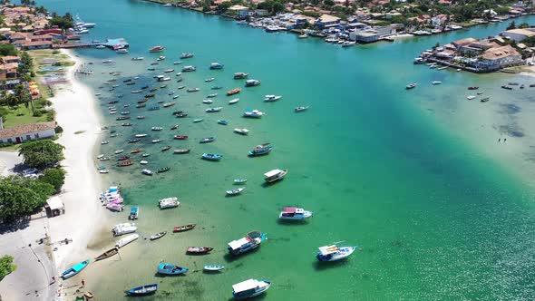 Coast city of Lakes Region tourism landmark of Rio de Janeiro Brazil