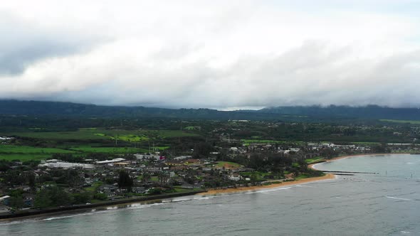 Cloudy Landscape Of Kauai Hawaii City