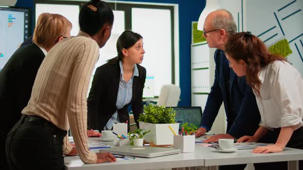 Group of Diverse Businesspeople Meeting for Brainstorming Ideas