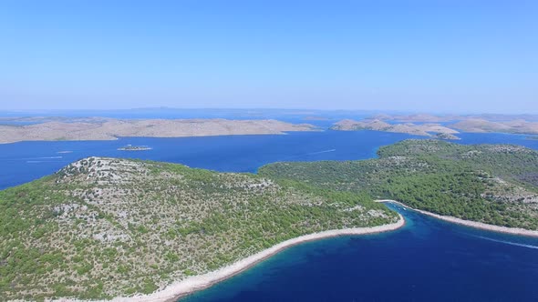 Aerial view of the intact Dalmatian shore