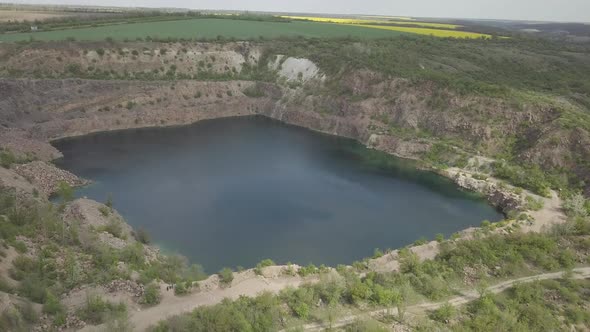 Radon Lake Near Southern Bug River in Mihiia Village Ukraine