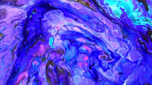 Liquid Colorful Paint Pattens Mix In Slow Motion 71