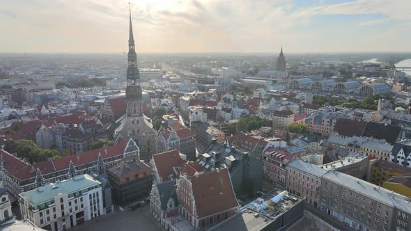 Riga old city birds view