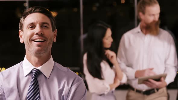 Portrait of smiling businessman