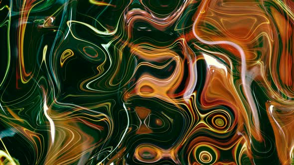 Black Brown Green Wavy Smooth Liquid Animated Background