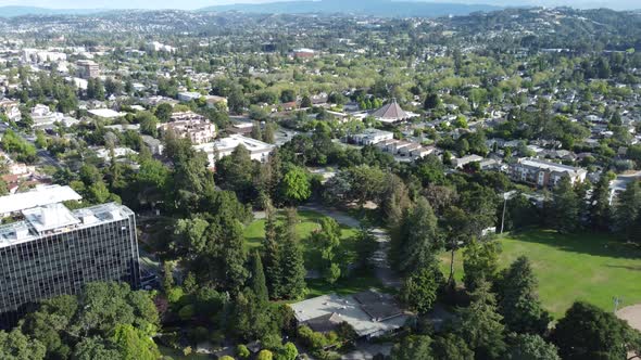 Aerial View of Central Park in San Mateo California