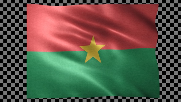 Burkina Faso Waving Flag Looped
