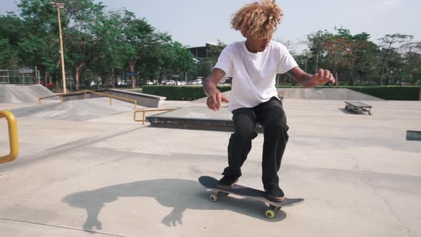 Skateboard At Skatepark