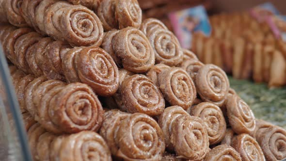 Traditional Honey and Almond Sweet Pastries From Morocco