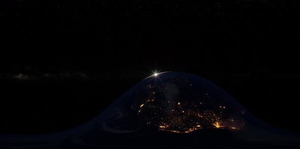 VR 360 Earth and Sun From Space alt