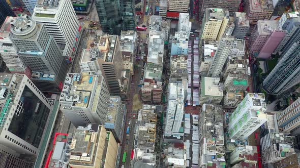 Top view of city in Hong Kong