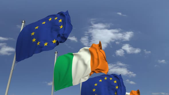 Flags of Ireland and the European Union