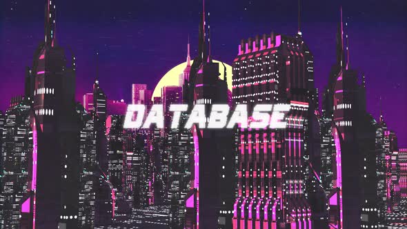 Retro Cyber City Background Database