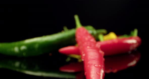 Spicy paprika pepper close up macro 4k