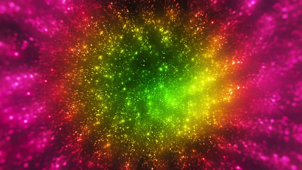 Colorful Glitter Particles Background