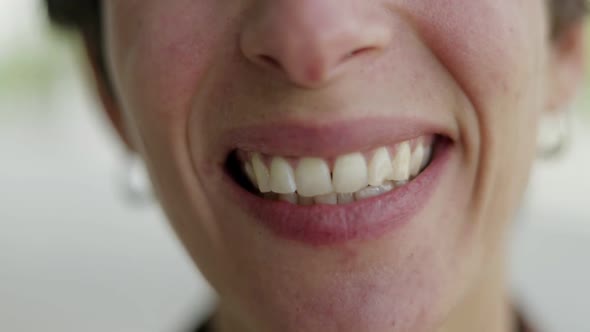 Cropped Shot of Woman Smiling at Camera