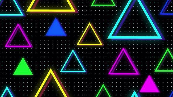 Neon Pattern Geometry Retro style 80s