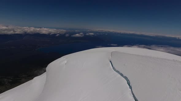 360-degree view from the top of Osorno Volcano, Los Lagos Region, Chile