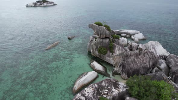 Granite rocks on the beach