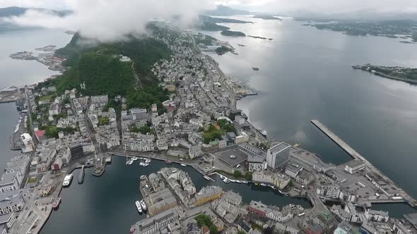 Aalesund Aksla And Fog