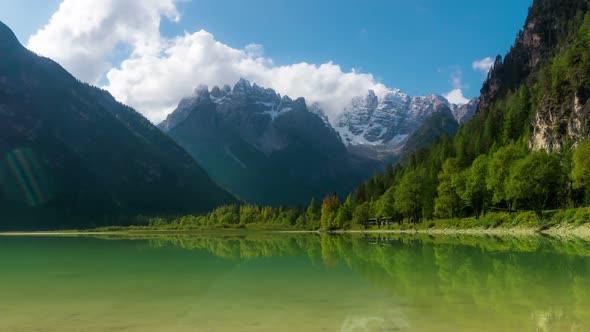 Time Lapse of Lake Landro, Dolomites , Italy