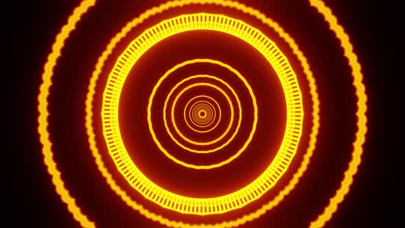 Sun Ring Vj Loop Tunnel Background 4K