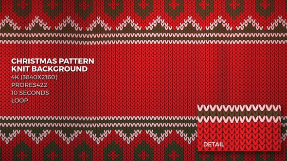 Christmas Pattern Knit Background