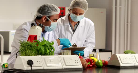 Scientists Experimenting on Food Together