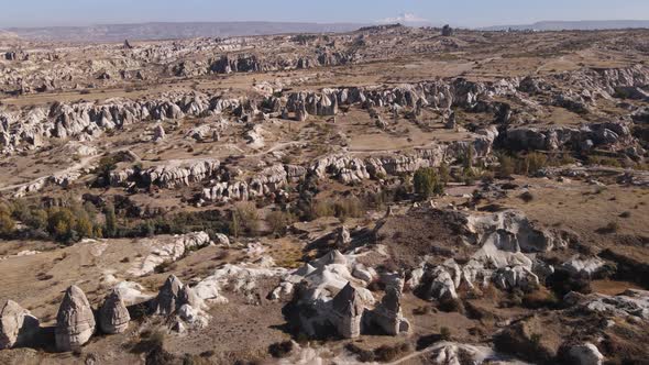 Cappadocia Landscape Aerial View. Turkey. Goreme National Park