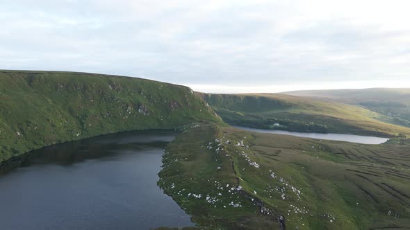 Undiscovered lost mountains of Bray Wicklow Ireland aerial