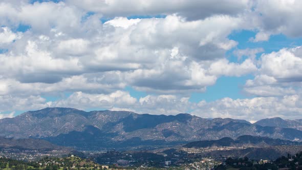 Time lapse of clouds over the Elysian Valley in Los Angeles