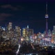 Toronto Skyscrapers at Night with Cars Crossing the City - VideoHive Item for Sale