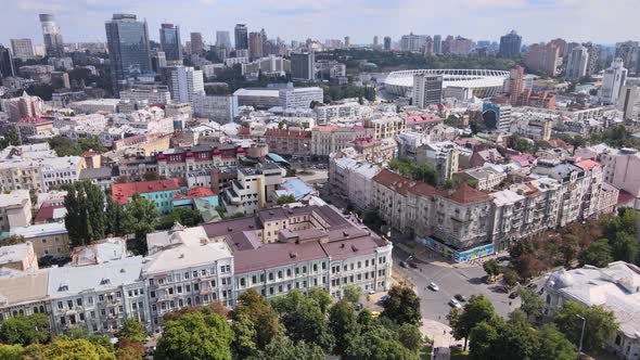 Kyiv, Ukraine Aerial View of the City. Kiev