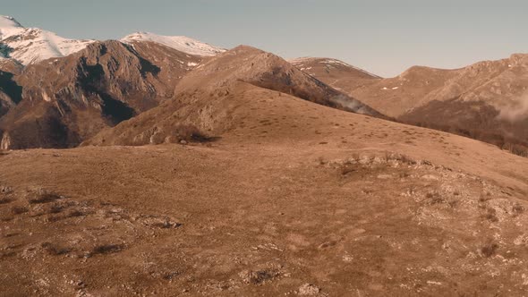 Cinematic Shot of mount peaks