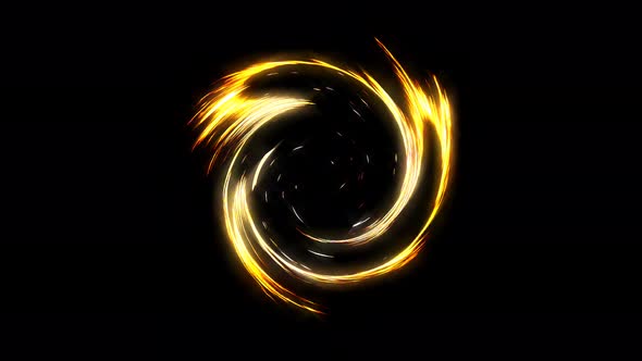 Animated round shape with glowing fire light