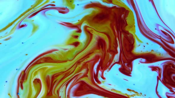 Psychedelic Colour Paint  Spreading Swirling 67