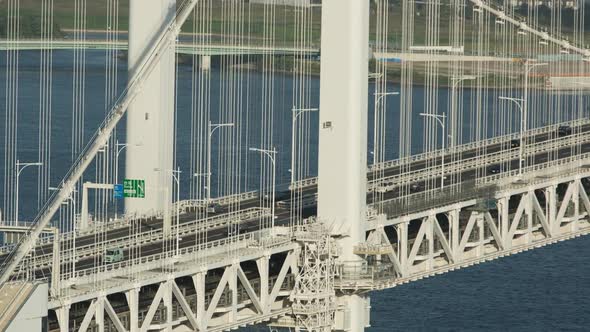 Tokyo japan city rainbow bridge skyline harbour