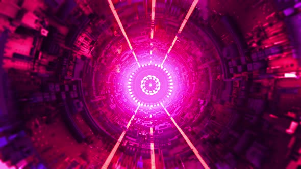 3D Abstract Sci-Fi Tunel V53