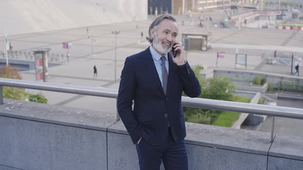 Handsome senior business man outdoor