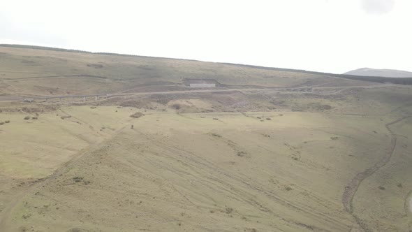 Aerial view of empty Railway bridge in Samtskhe-Javakheti region, Georgia.